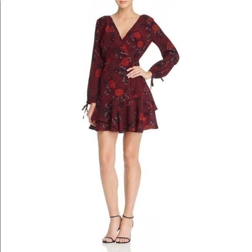 New Band of Gypsies floral rose burgundy dress